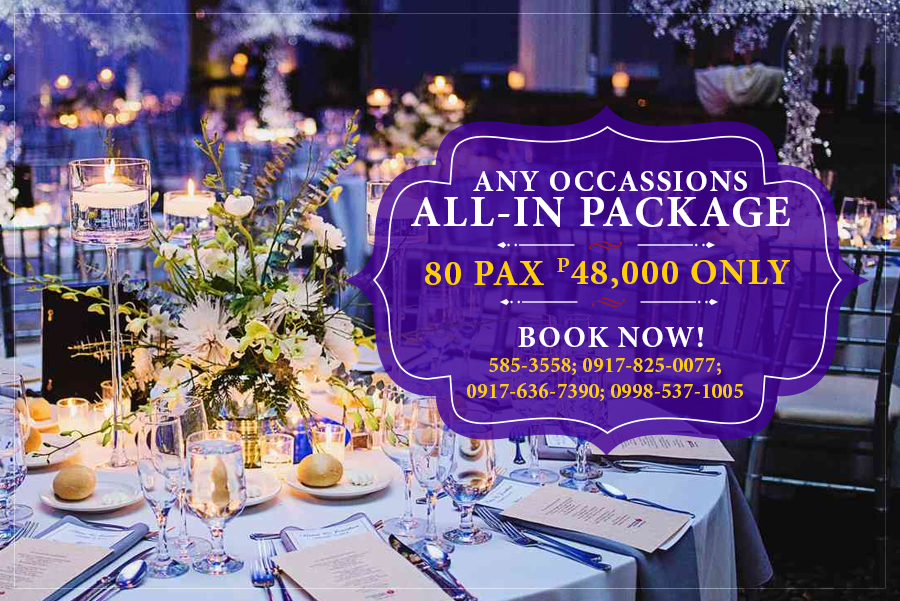 www.rooms498.com/ www.supplier.ph ALL IN PACKAGES! FOR ONLY P 48K For 80 pax.