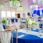 White-Royal Blue Motif
